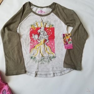 *** Bella raglar long slv shirt girls size XS 4